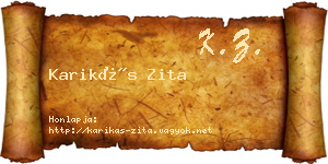 Karikás Zita névjegykártya